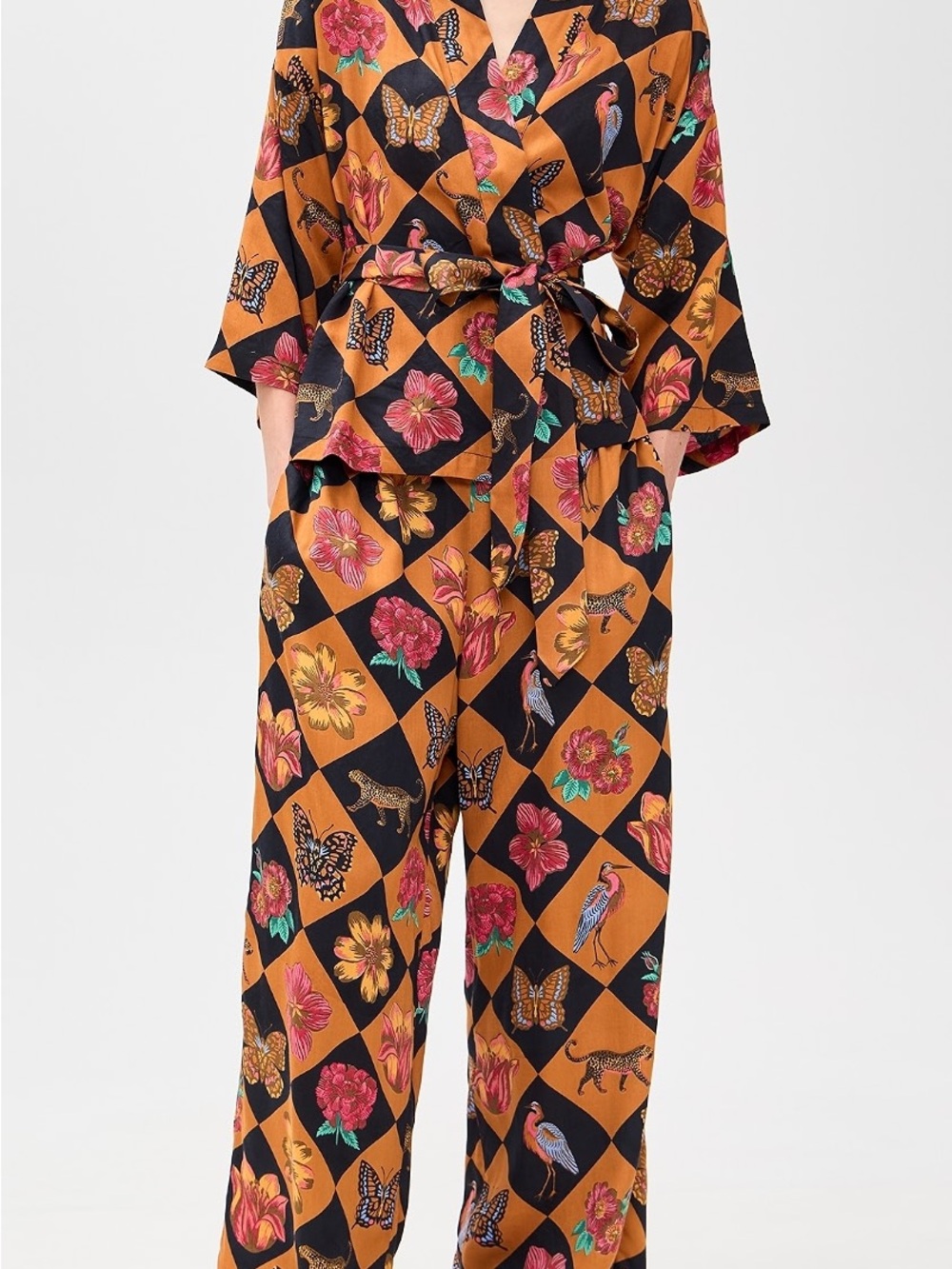 Printfresh Satin Wrap Set. Worn once